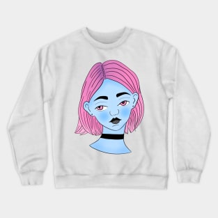 Pink Hair, Don't Care Crewneck Sweatshirt